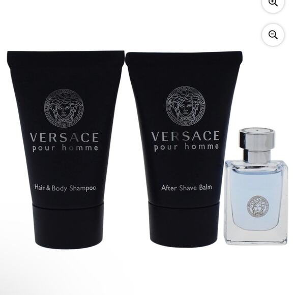 Versace Pour Homme Grooming Set - Black and Silver - Picture 3 of 4
